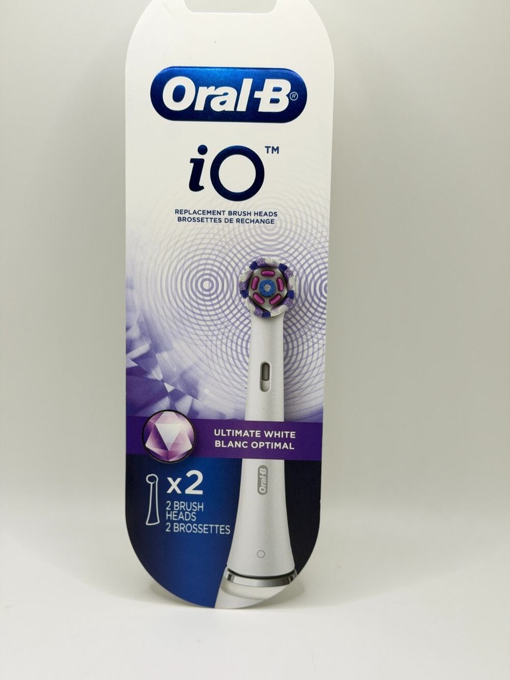 Oral-B iO Replacement Brush Heads, Ultimate White (2 Brush Heads)